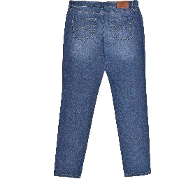 جينز قطني أزرق