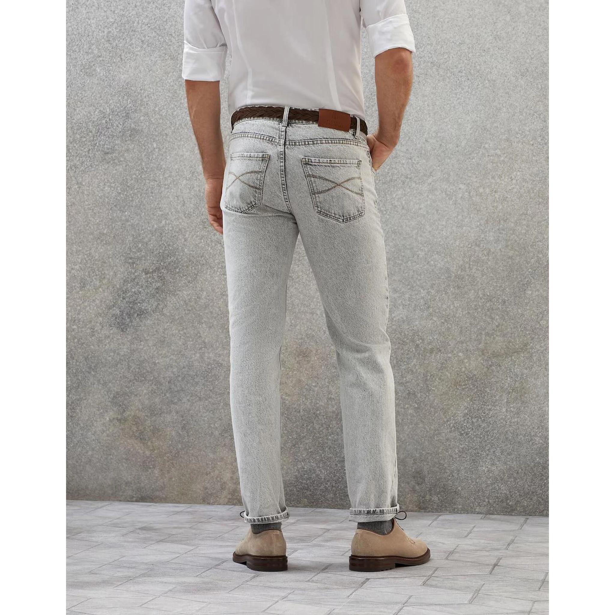 بنطلون جينز أسود من القطن