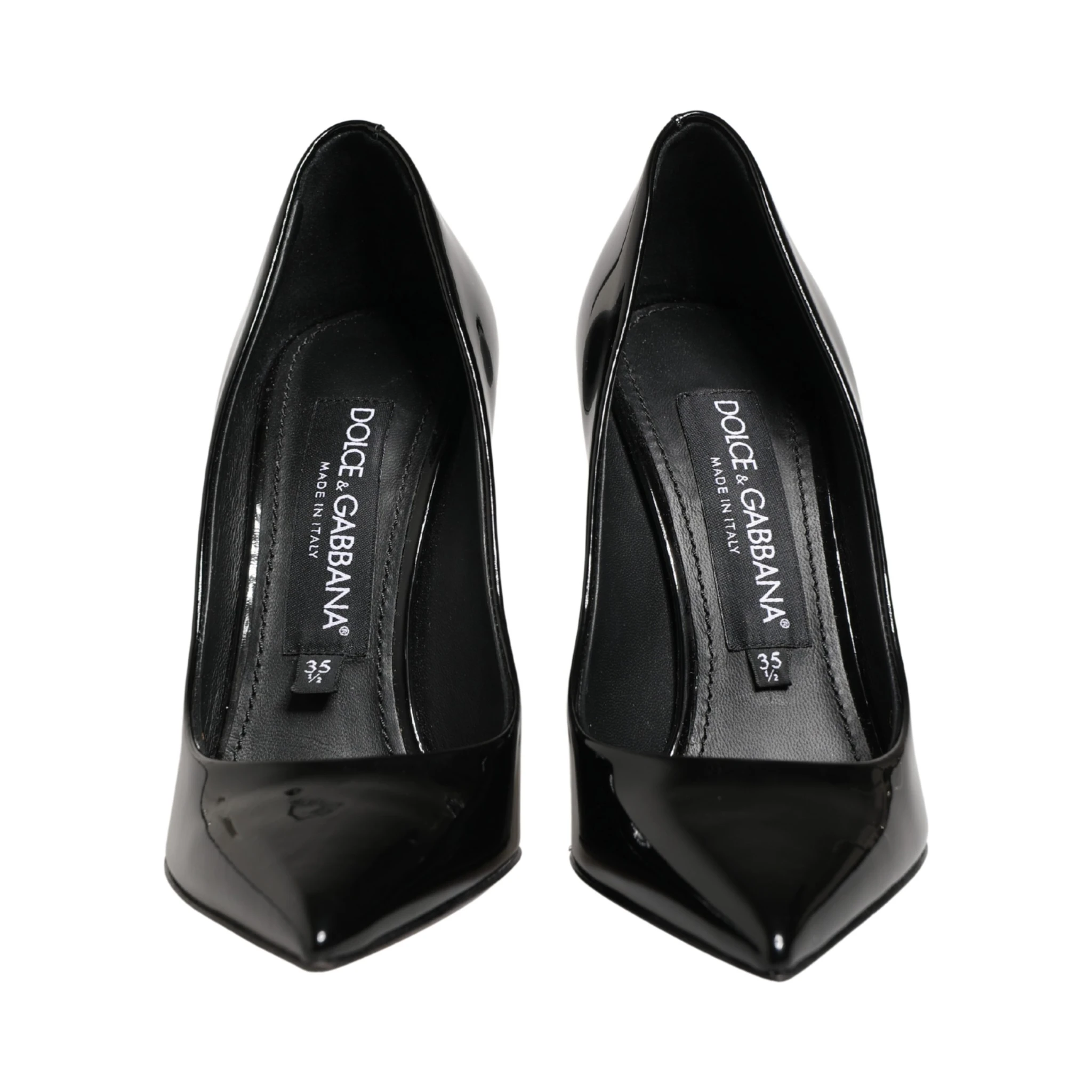 Black Calf Leather Stiletto Heels Pumps Shoes