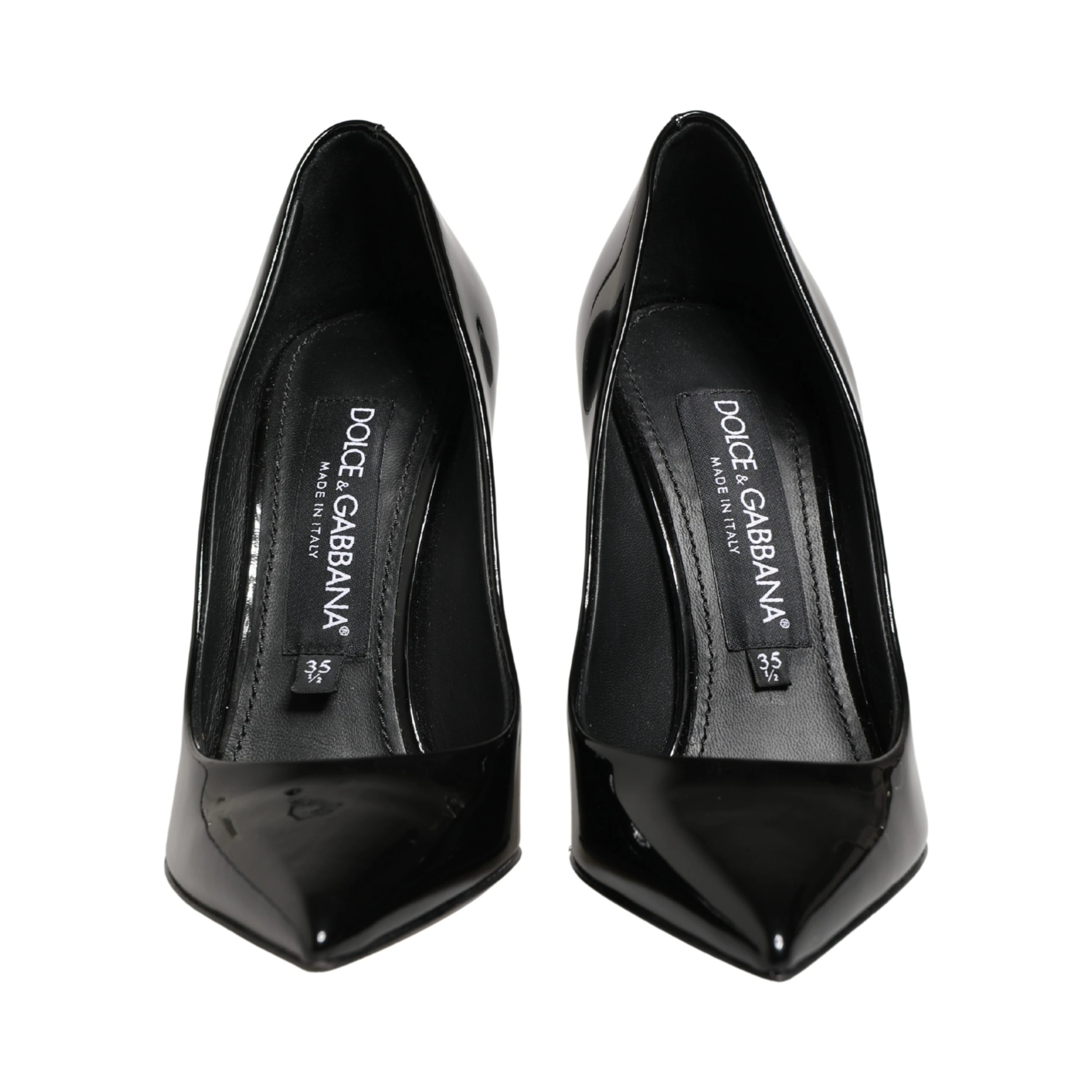 Black Calf Leather Stiletto Heels Pumps Shoes