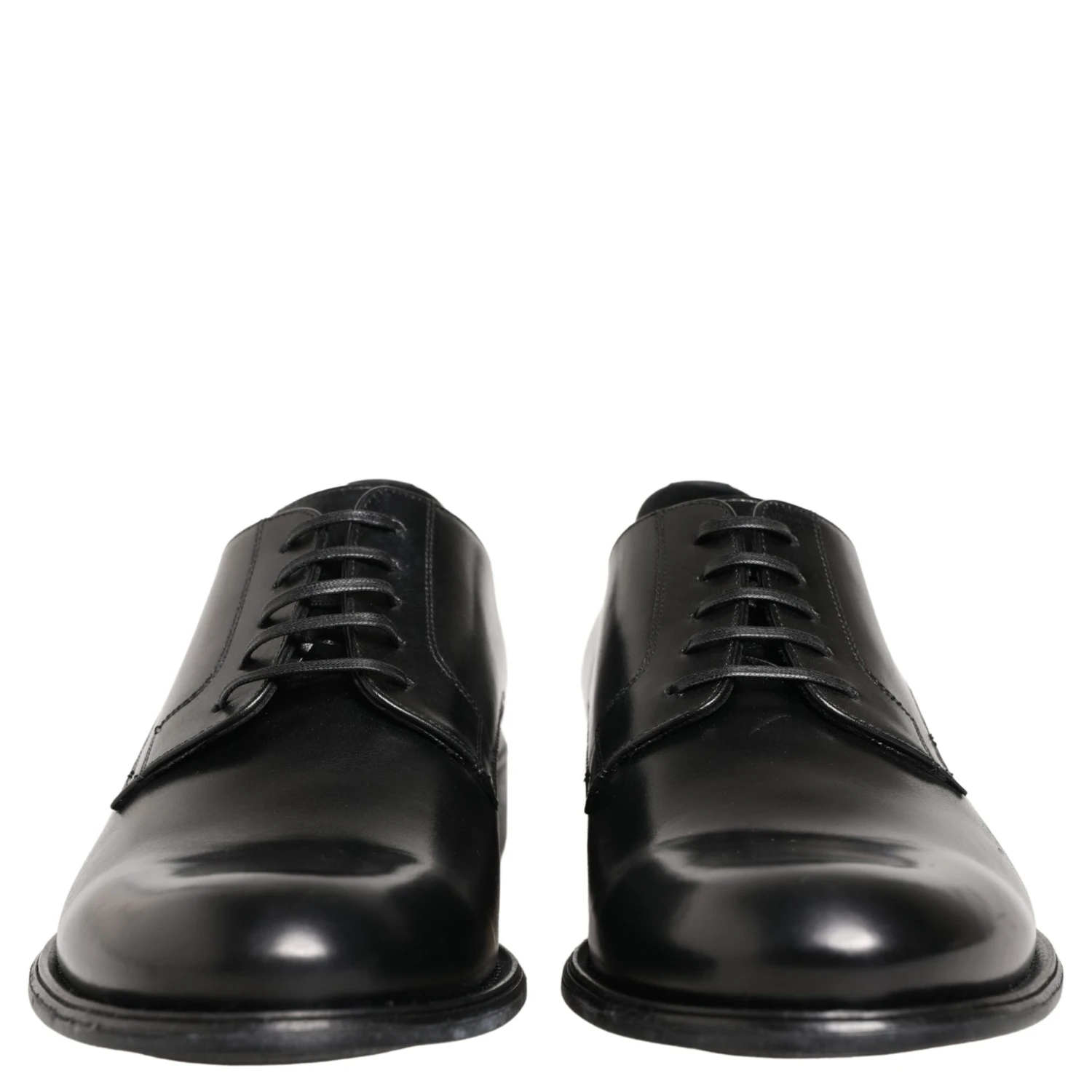 Black Calfskin Leather Derby Men Dress Shoes