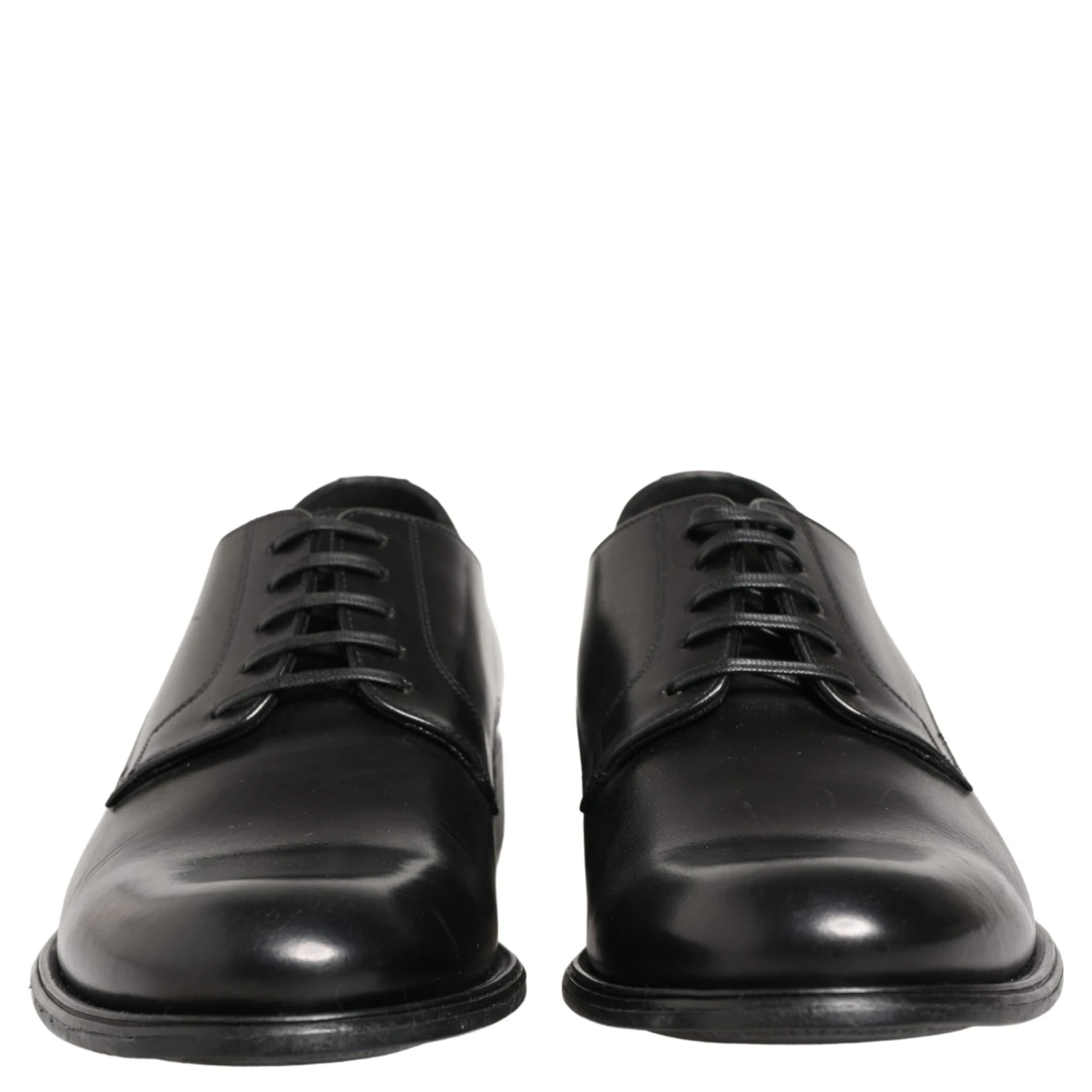 Black Calfskin Leather Derby Men Dress Shoes