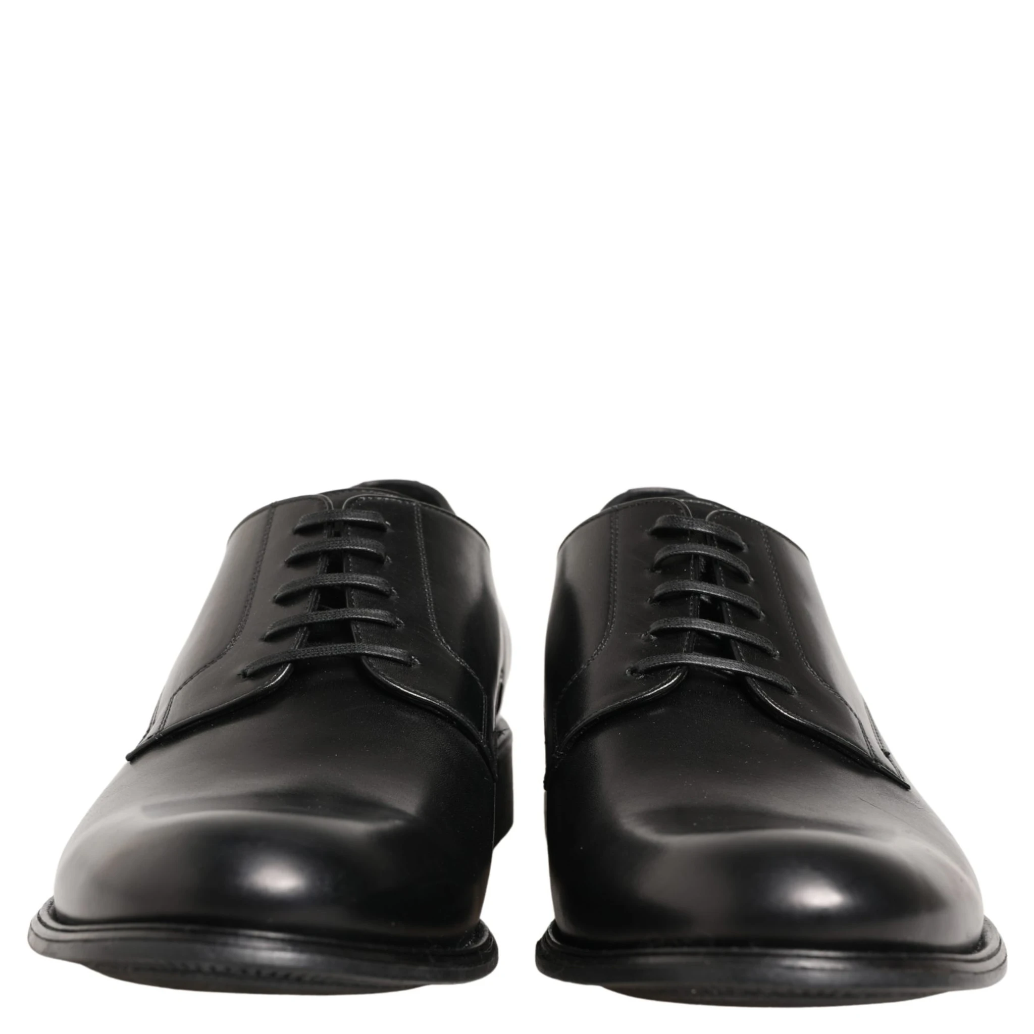 Black Calfskin Leather Derby Men Dress Shoes