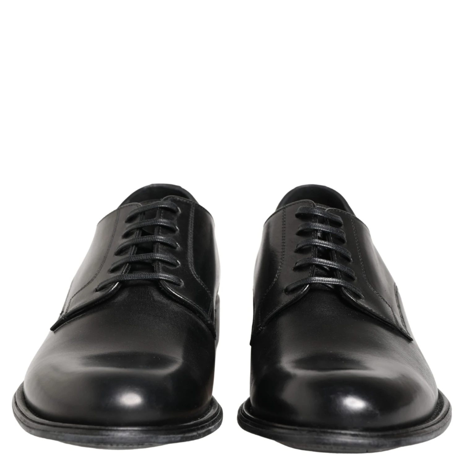 Black Calfskin Leather Derby Men Dress Shoes