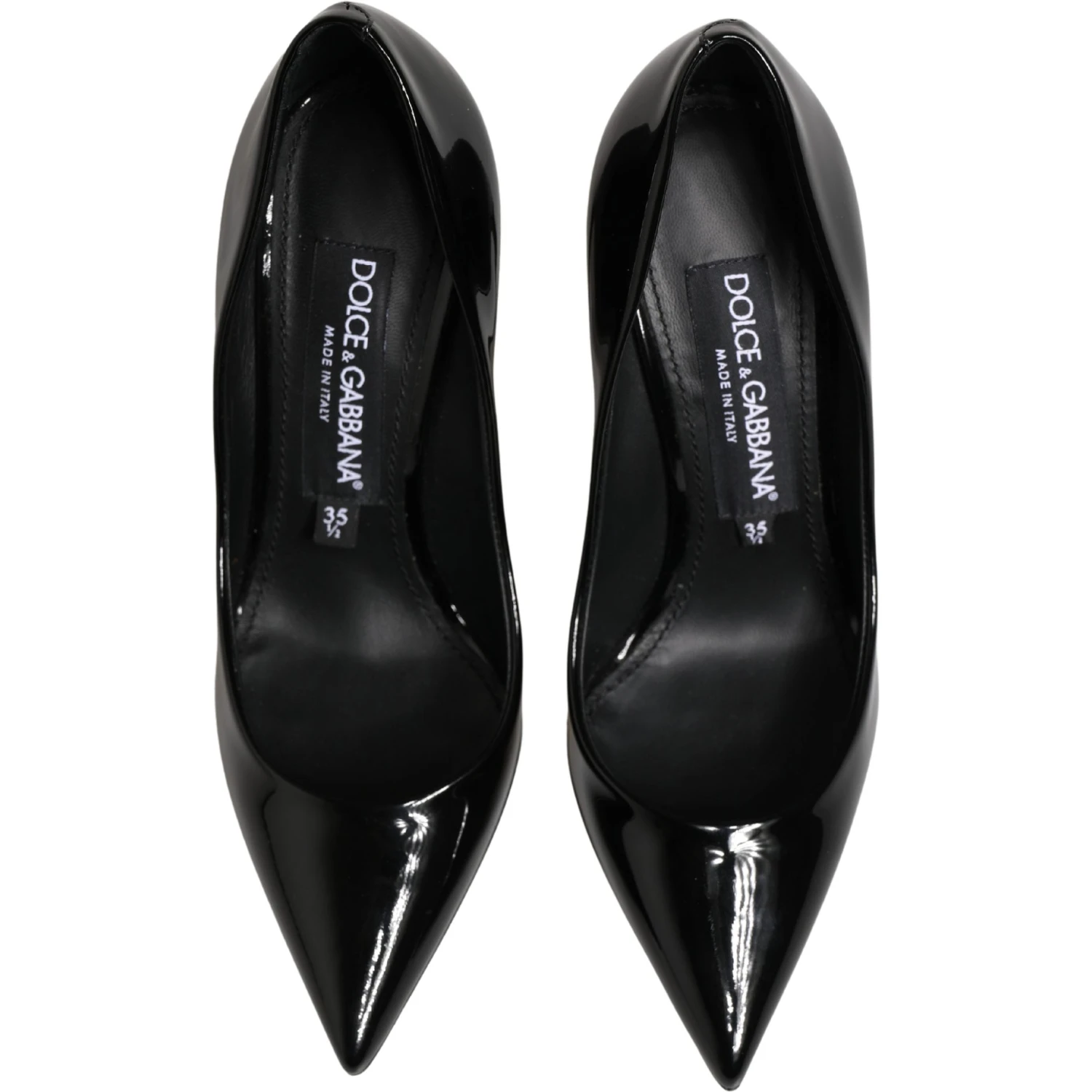 Black Calf Leather Stiletto Heels Pumps Shoes
