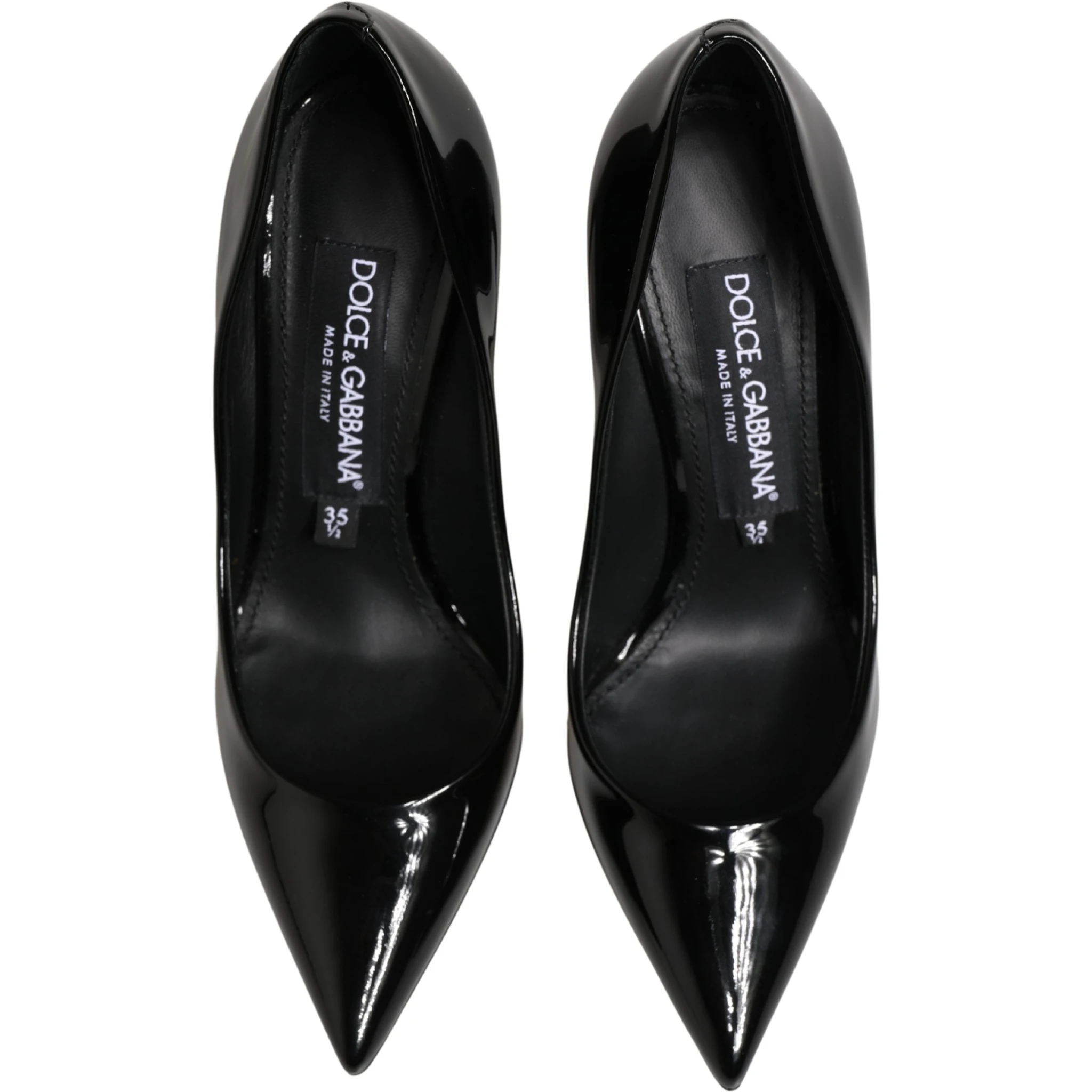 Black Calf Leather Stiletto Heels Pumps Shoes