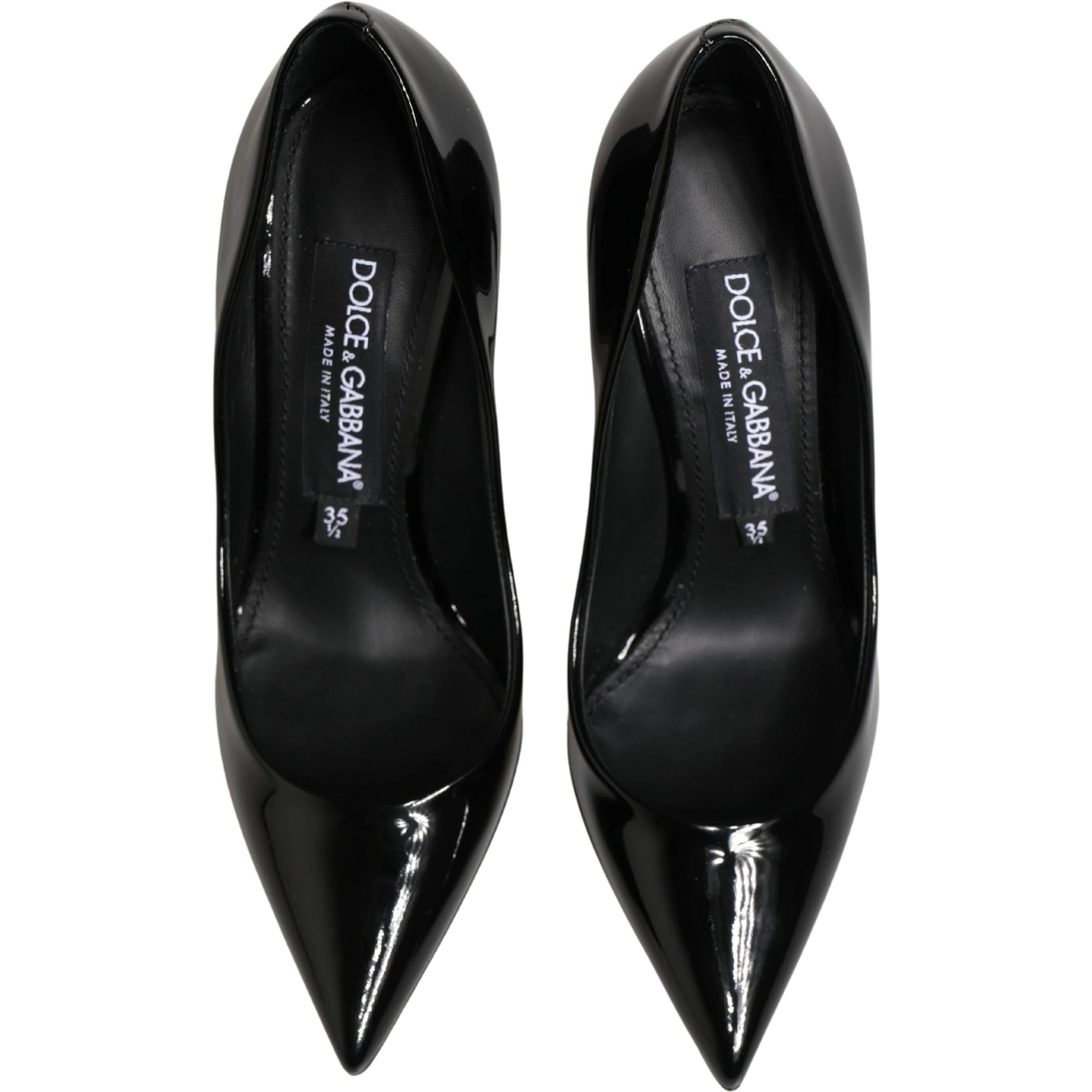 Black Calf Leather Stiletto Heels Pumps Shoes