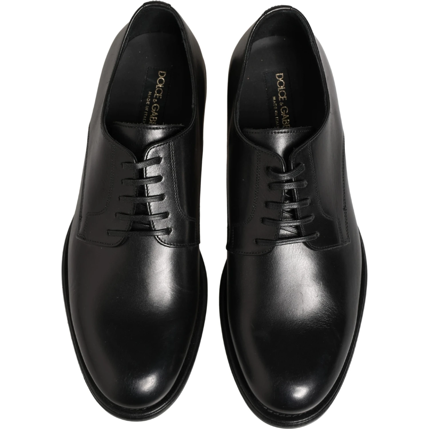 Black Calfskin Leather Derby Men Dress Shoes
