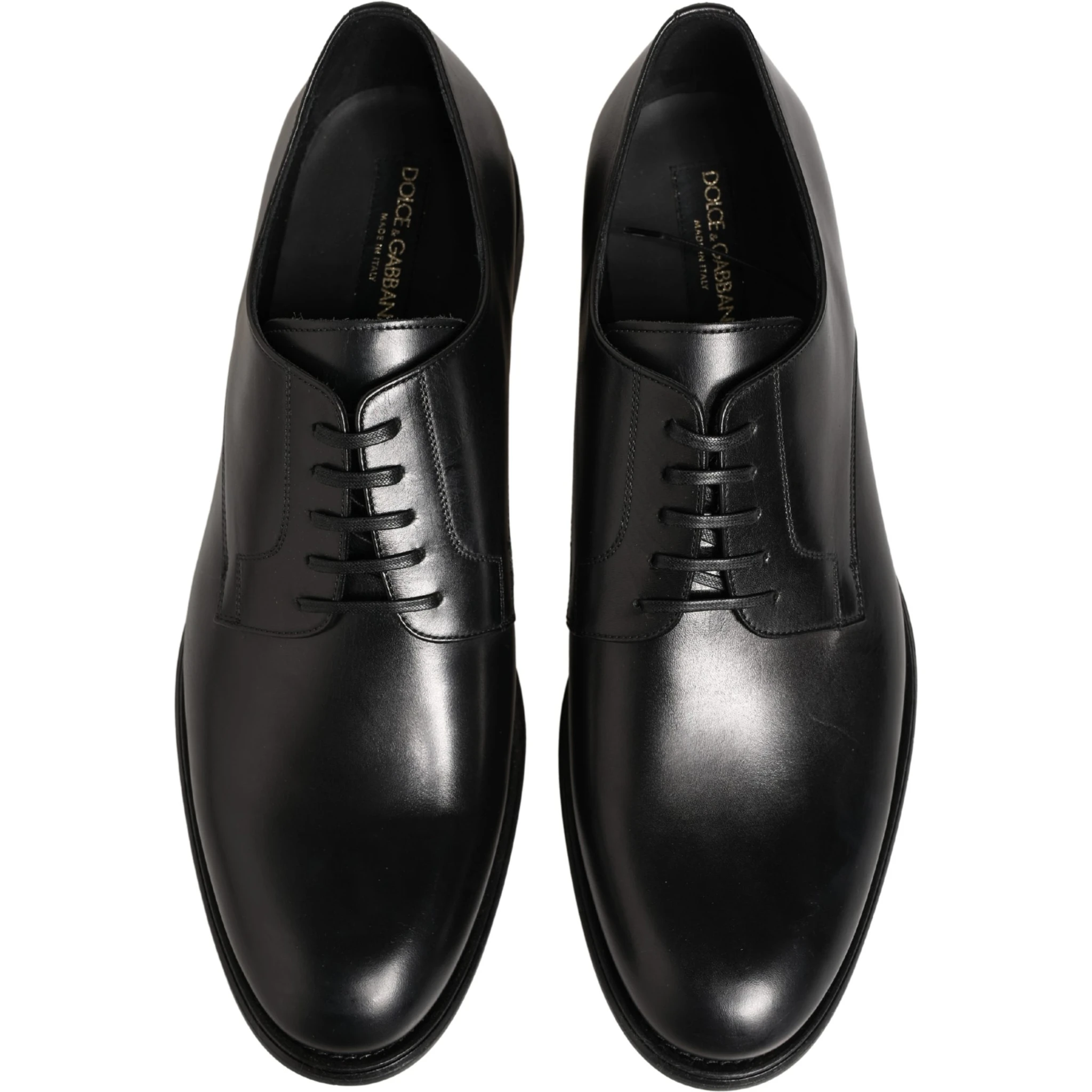 Black Calfskin Leather Derby Men Dress Shoes