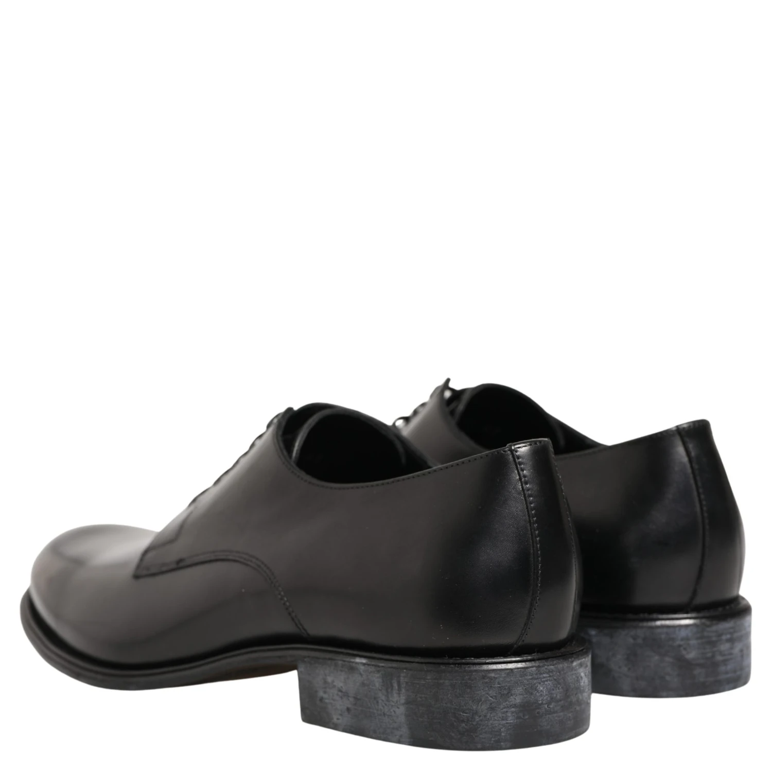 Black Calfskin Leather Derby Men Dress Shoes