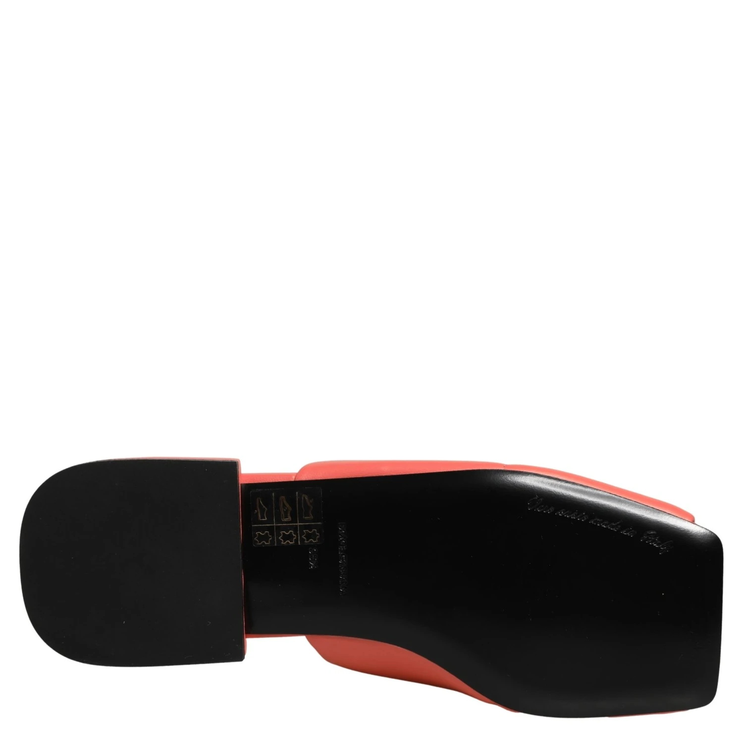 Orange DG Logo Leather Flats Sandals Shoes