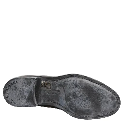 Black Calfskin Leather Derby Men Dress Shoes