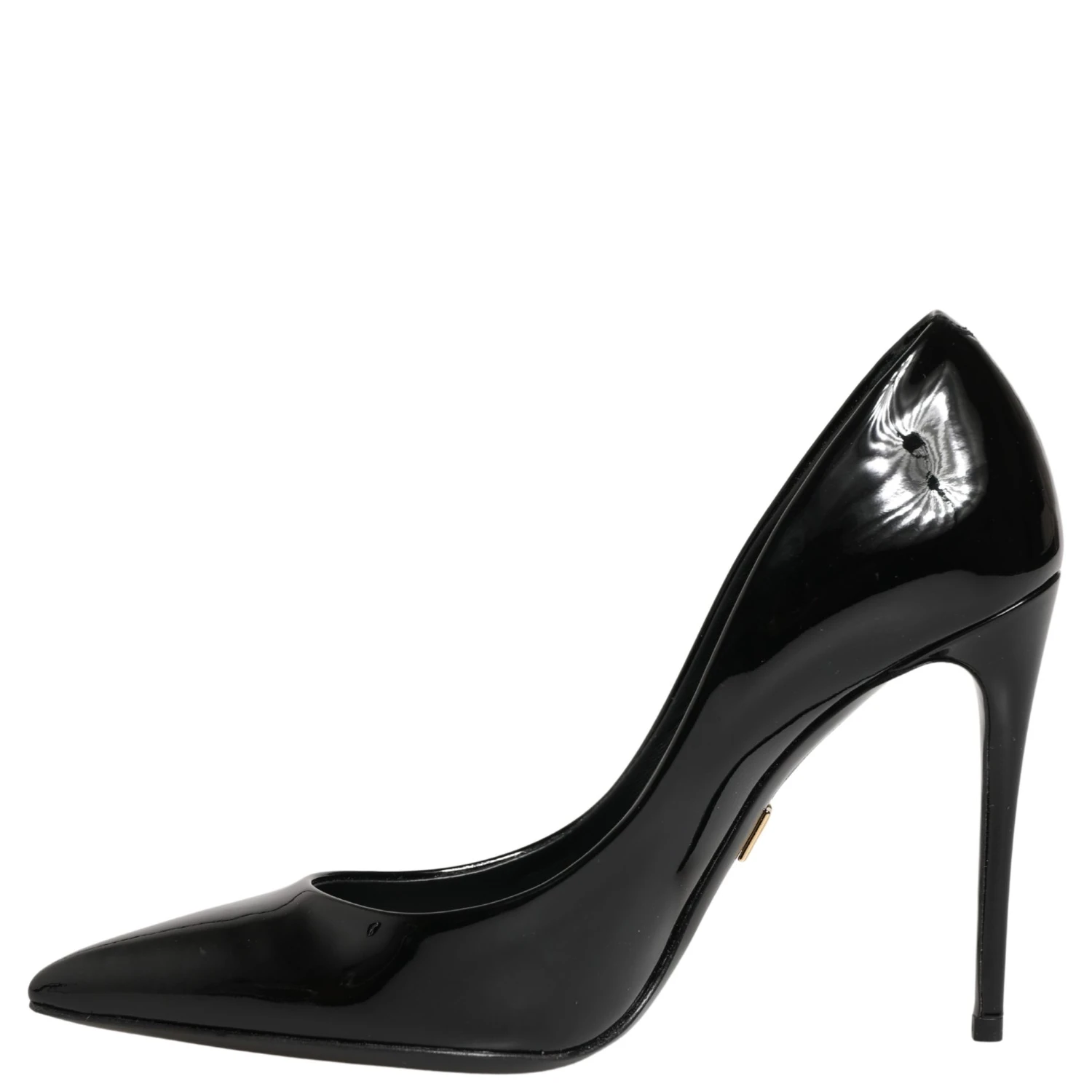Black Calf Leather Stiletto Heels Pumps Shoes