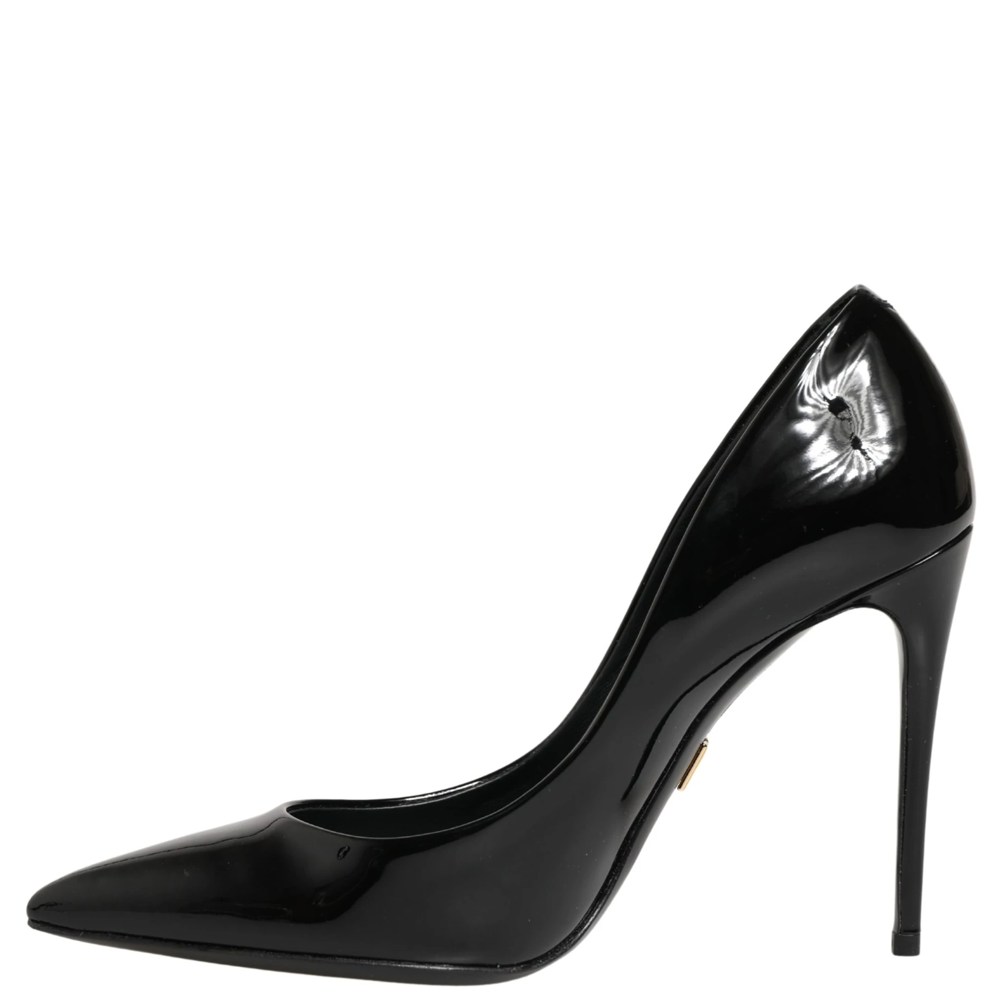 Black Calf Leather Stiletto Heels Pumps Shoes