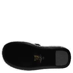 Black Crystal Embellished Platform Slides Shoes