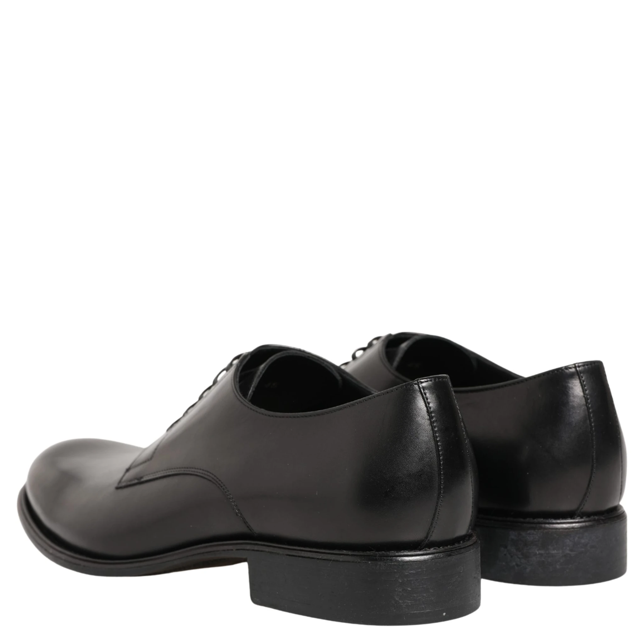 Black Calfskin Leather Derby Men Dress Shoes