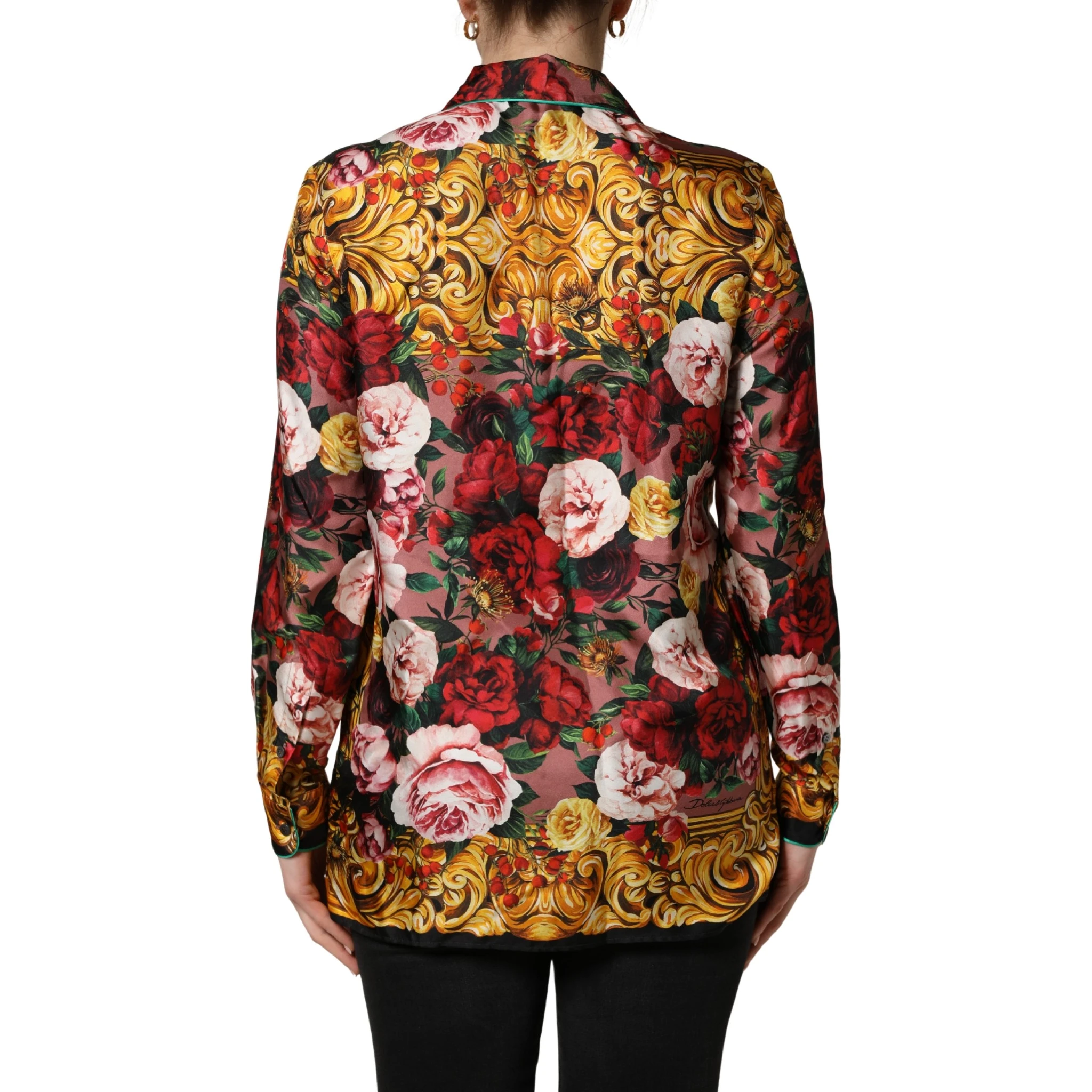 Multicolor Floral Long Sleeves Button Down Shirt Top