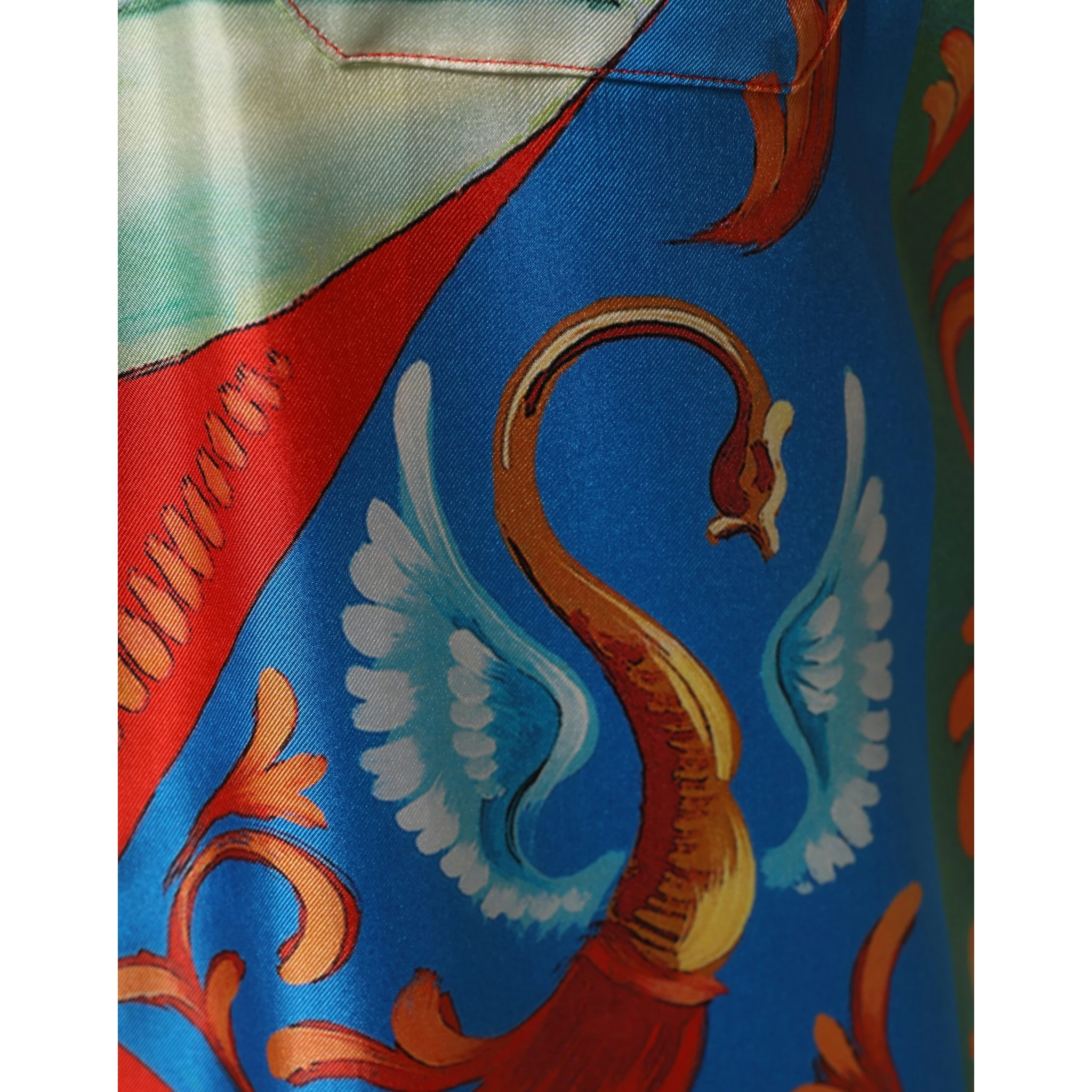 Multicolor Printed Long Sleeve Button Down Shirt Top