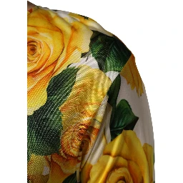 Yellow Rose Floral Long Sleeves Blouse Top