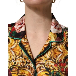 Multicolor Floral Long Sleeves Button Down Shirt Top