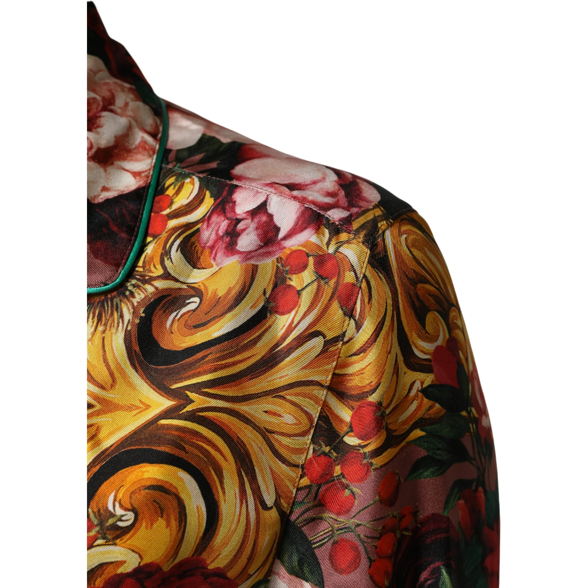 Multicolor Floral Long Sleeves Button Down Shirt Top