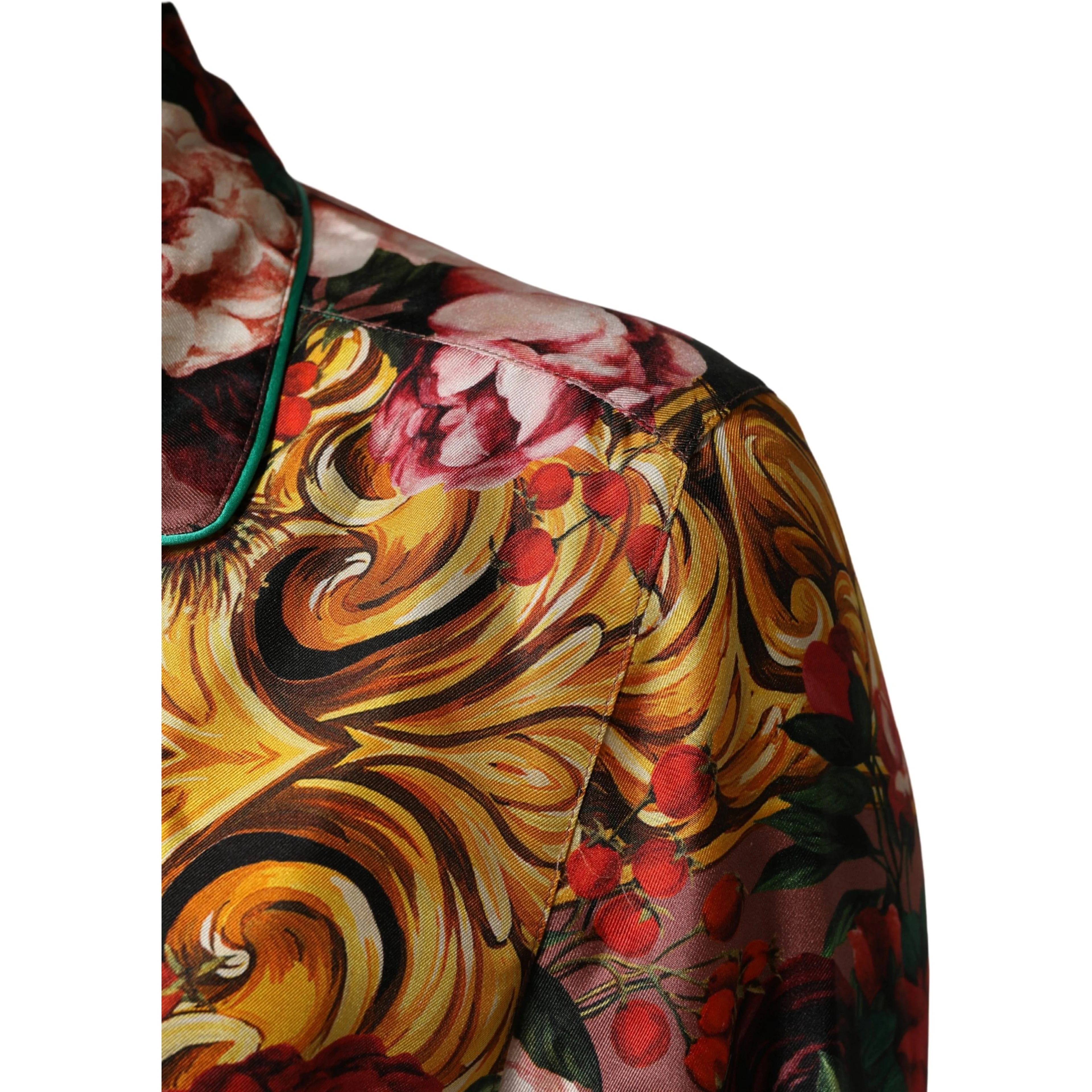 Multicolor Floral Long Sleeves Button Down Shirt Top