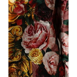 Multicolor Floral Long Sleeves Button Down Shirt Top