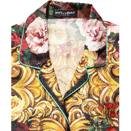 Multicolor Floral Long Sleeves Button Down Shirt Top