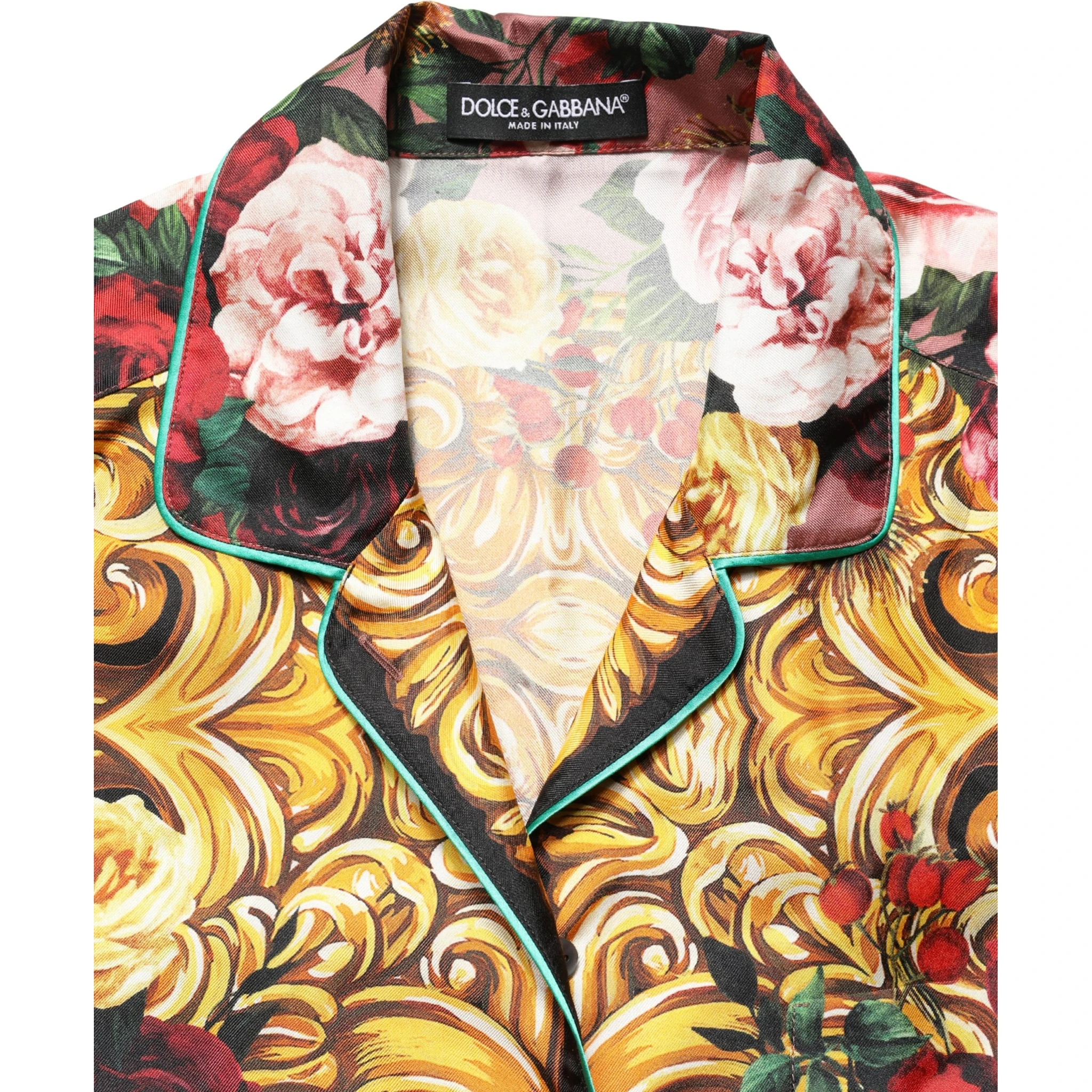 Multicolor Floral Long Sleeves Button Down Shirt Top