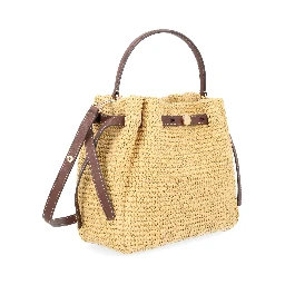 BORSA "ROMY" A SECCHIELLO IN PAGLIA