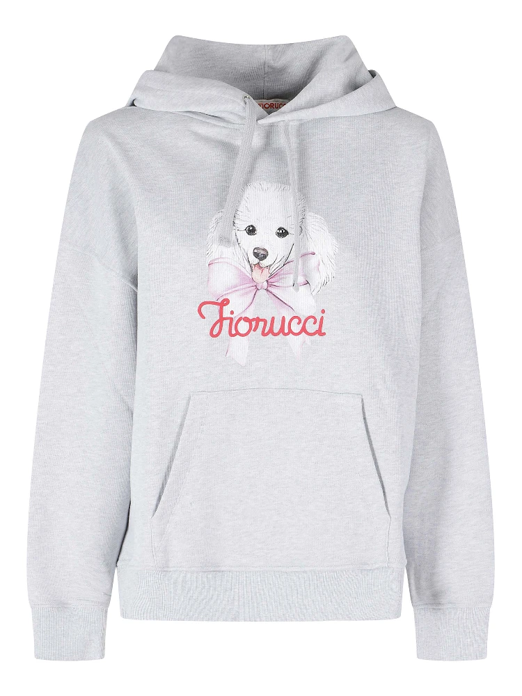 POODLE LOGO PRINT RELAXED HOODIE