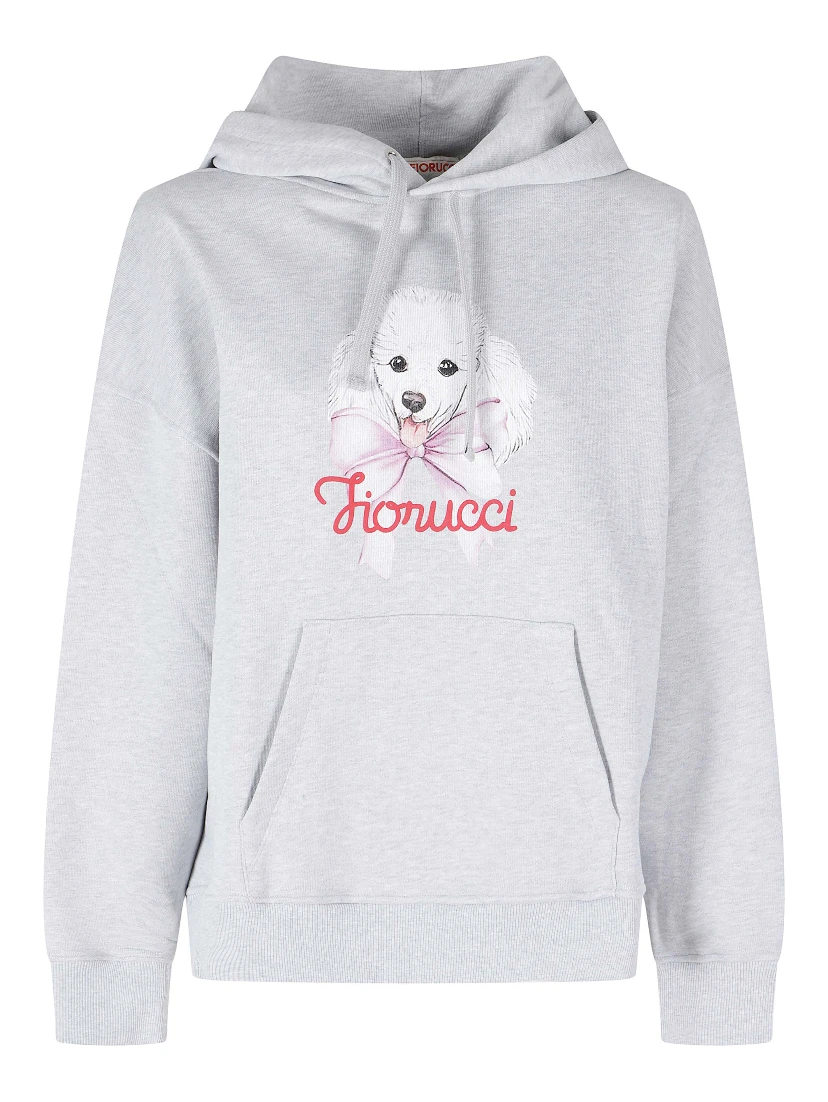 POODLE LOGO PRINT RELAXED HOODIE