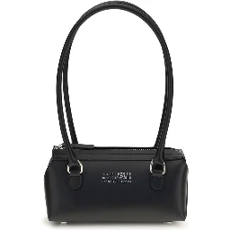 حقيبة كتف بوس توروس من جلد العجل الأسود