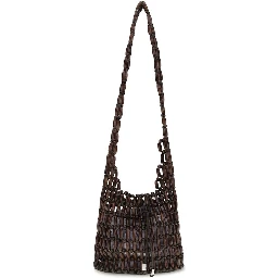 Brown Wood Shoulder Bag