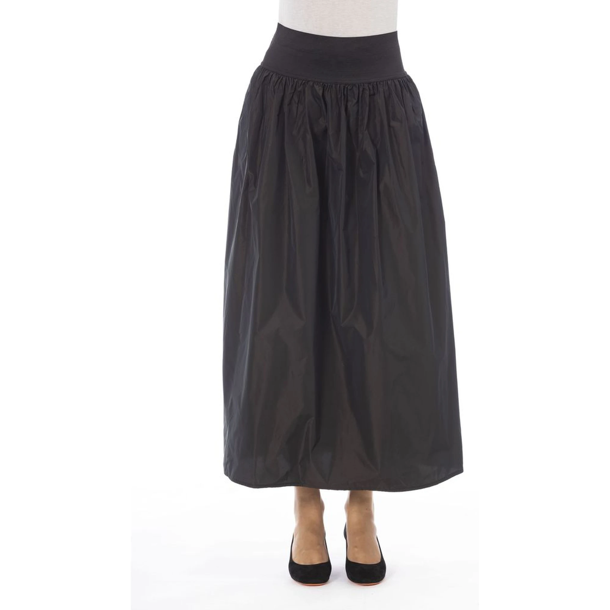 Brown Polyester Women Skirt