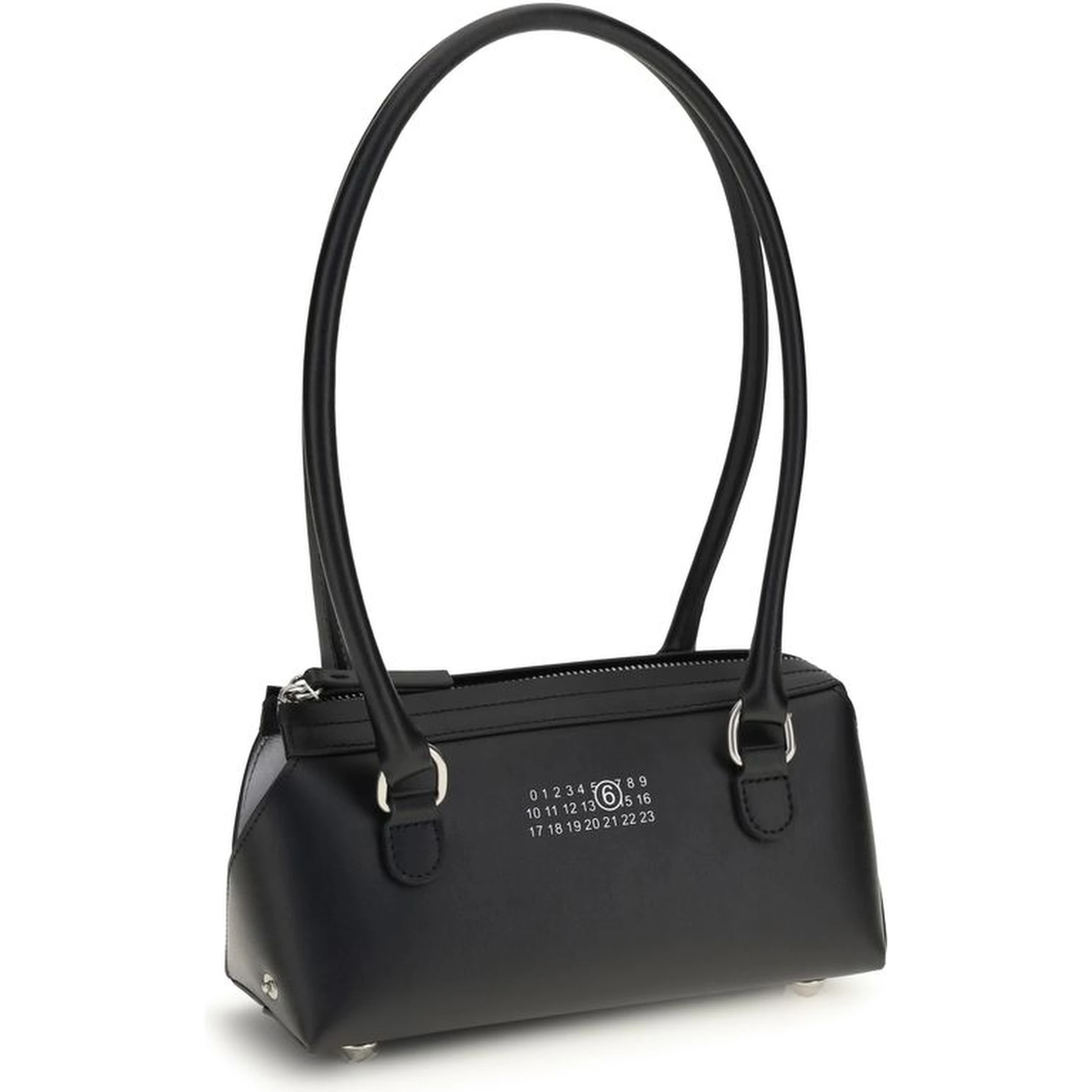 حقيبة كتف بوس توروس من جلد العجل الأسود