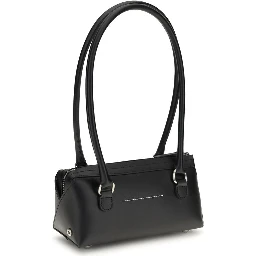 حقيبة كتف بوس توروس من جلد العجل الأسود