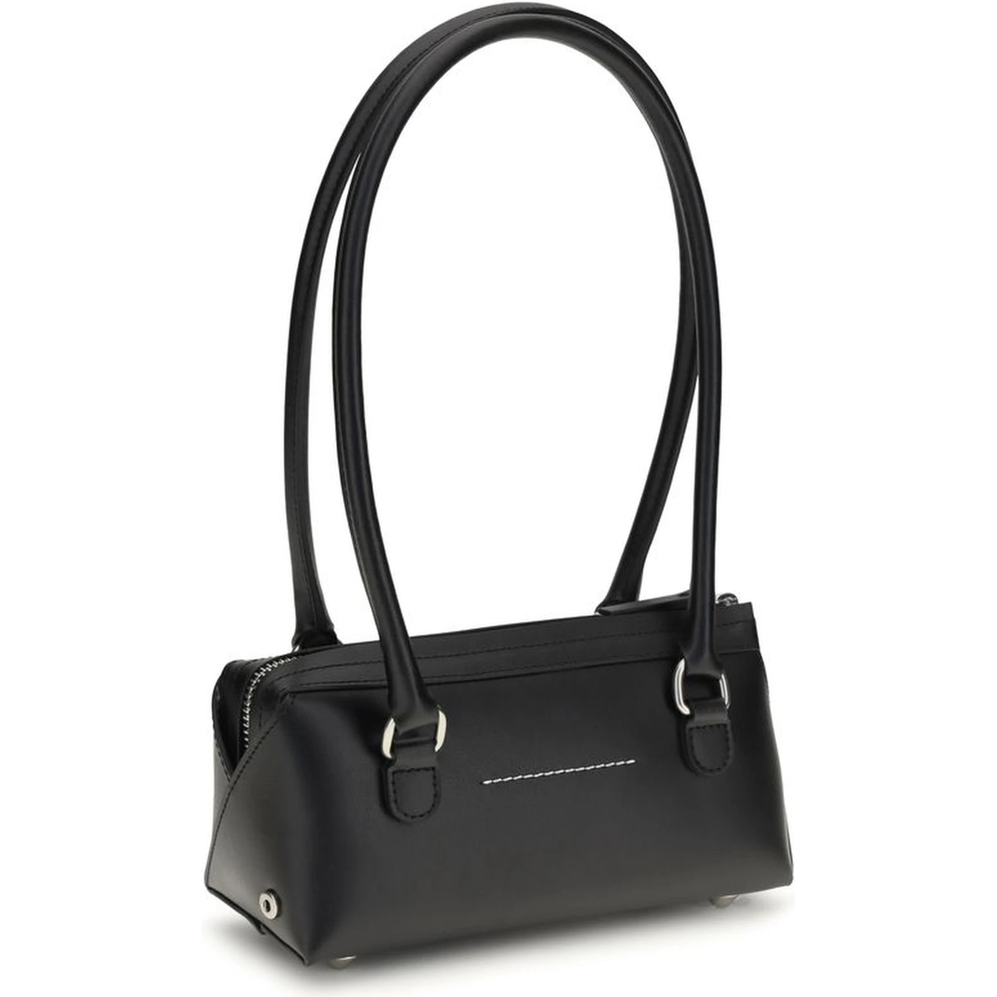 حقيبة كتف بوس توروس من جلد العجل الأسود