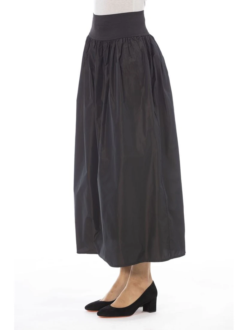 Brown Polyester Women Skirt