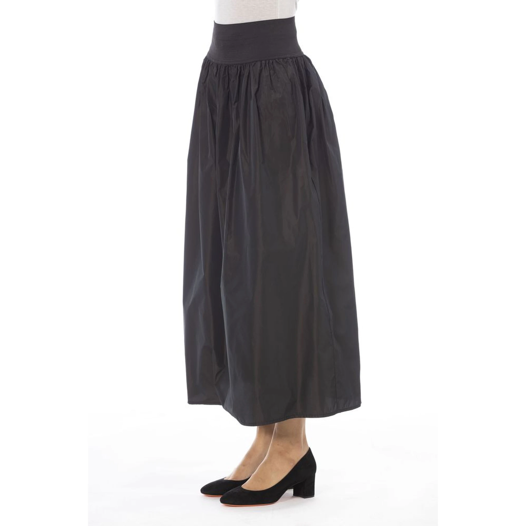 Brown Polyester Women Skirt