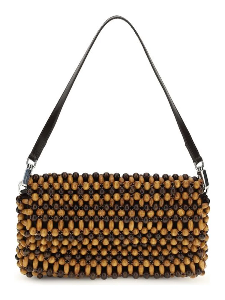 Brown Wood Shoulder Bag