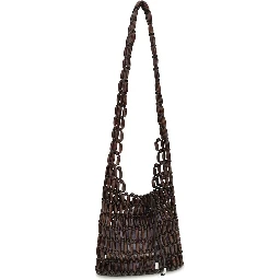 Brown Wood Shoulder Bag