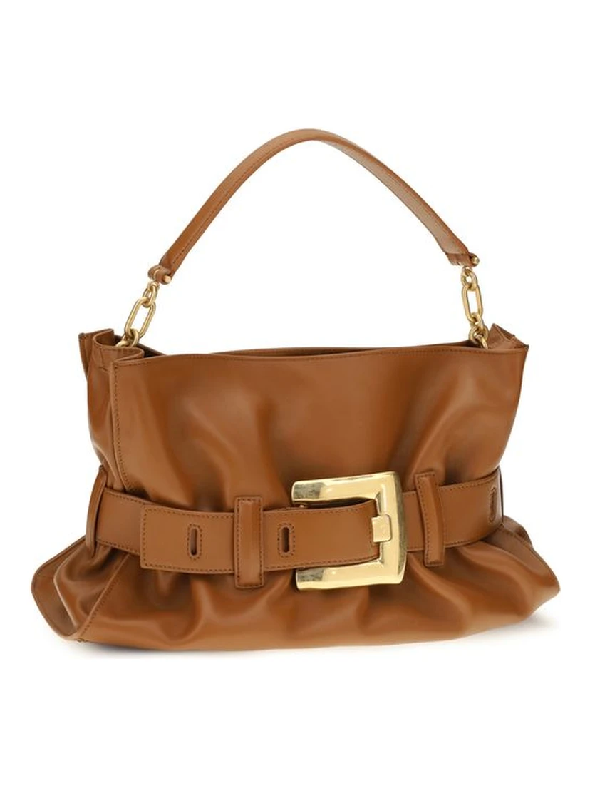 Brown Calf Leather Bos Taurus Handbag