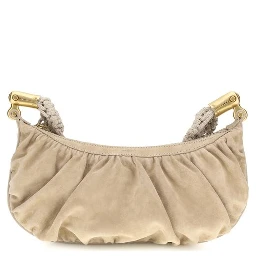 Beige Fabric Handbag
