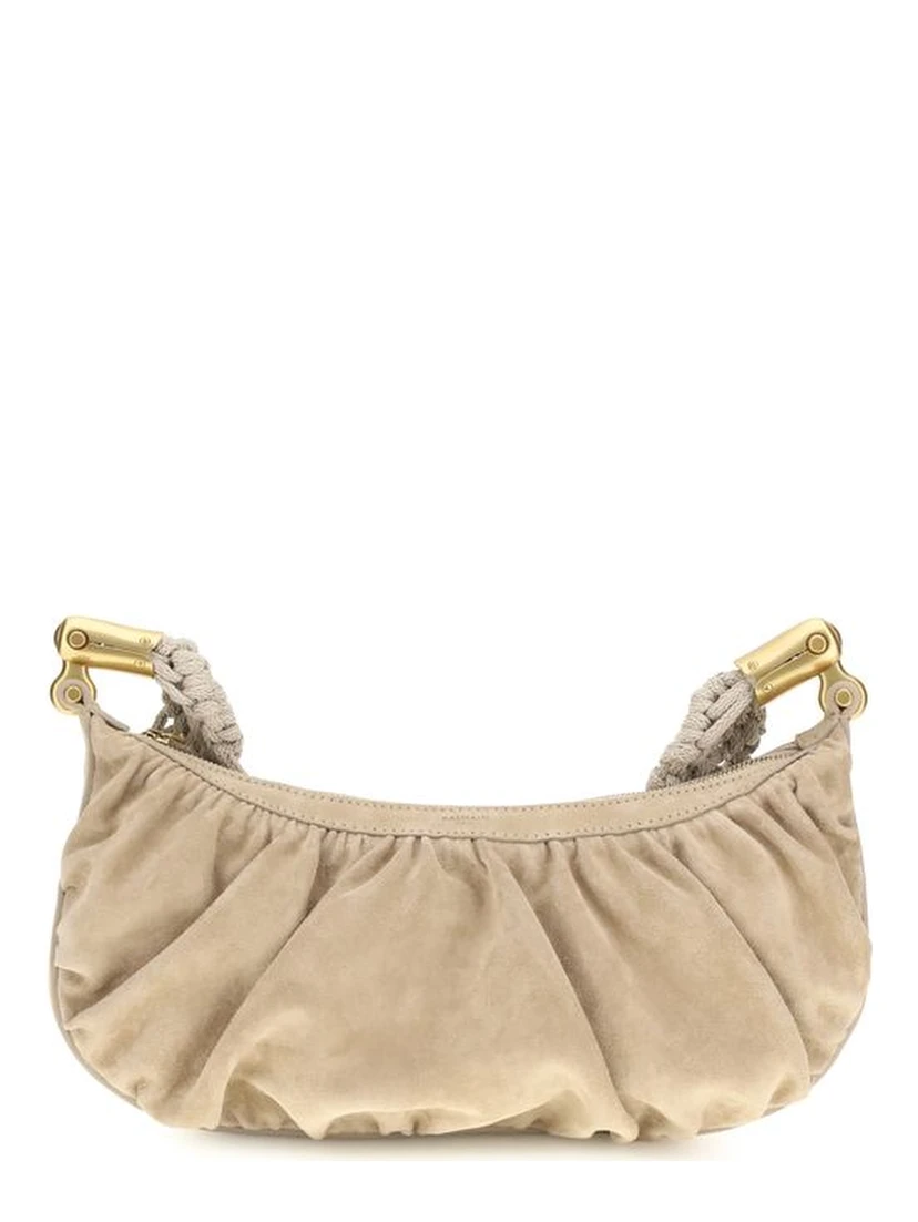 Beige Fabric Handbag