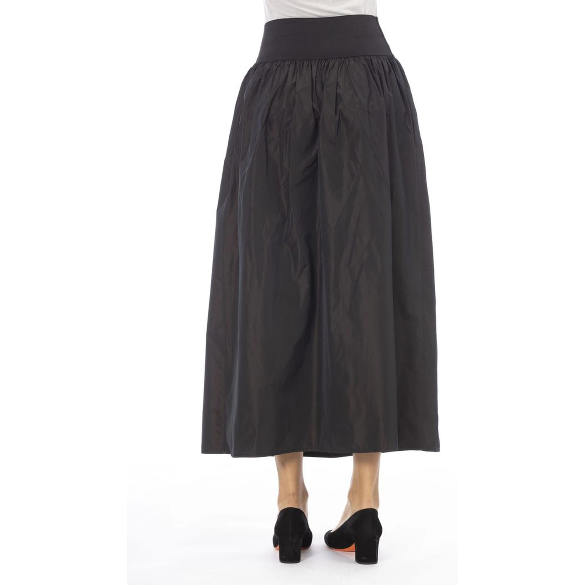 Brown Polyester Women Skirt