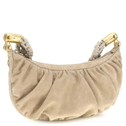 Beige Fabric Handbag