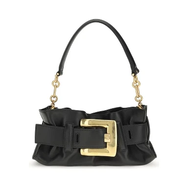 Black Calf Leather Bos Taurus Shoulder Bag