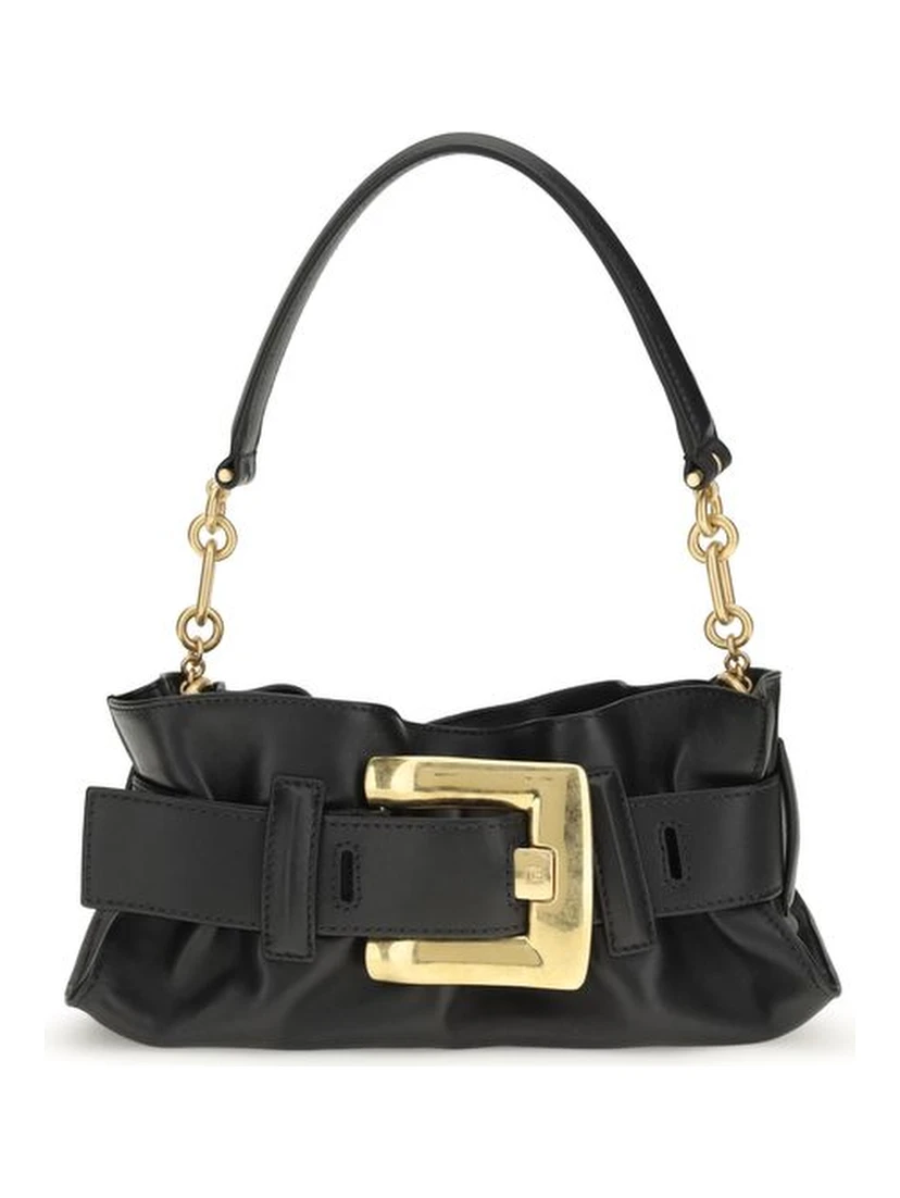 Black Calf Leather Bos Taurus Shoulder Bag