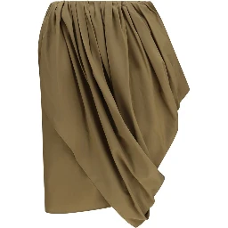 Bicolor Cotton Midi Skirt